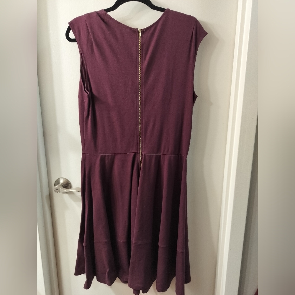 Plum A-Line Dress - Picture 2 of 3